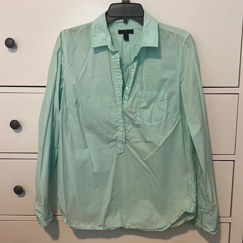 J Crew collard henley, perfect condition.